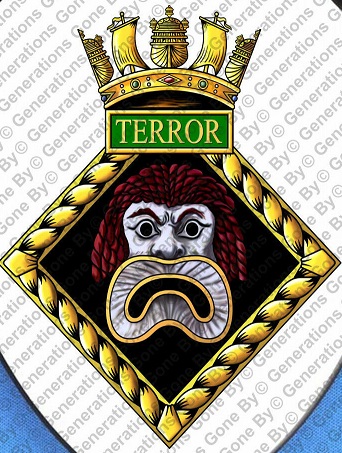 Coat of arms (crest) of the HMS Terror, Royal Navy
