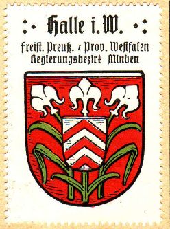 Wappen von Halle (Westfalen)/Coat of arms (crest) of Halle (Westfalen)