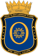Coat of arms (crest) of Lodge of St John no 1 Oscar til den flammende Stjerne (Norwegian Order of Freemasons)
