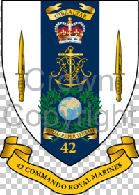 Coat of arms (crest) of the 42 Commando, RM