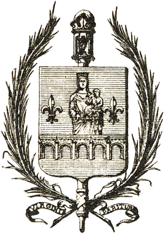 Arms (crest) of Basilica of Our Lady of Good Guard, Longpont-sur-Orge