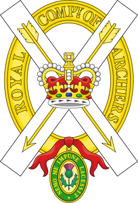 Coat of arms (crest) of the Royal Company of Archers, Queen's Body Guard for Scotland, United Kingdom