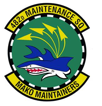 Coat of arms (crest) of the 482nd Maintenance Squadron, US Air Force