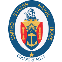 Coat of arms (crest) of the US Naval Home Gulfport, Mississippi, US Navy