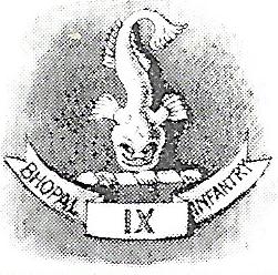 Coat of arms (crest) of the 9th Bhopal Infantry, Indian Army