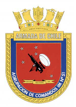 Coat of arms (crest) of the Marine Infantry Commando Group No 51, Chilean Navy
