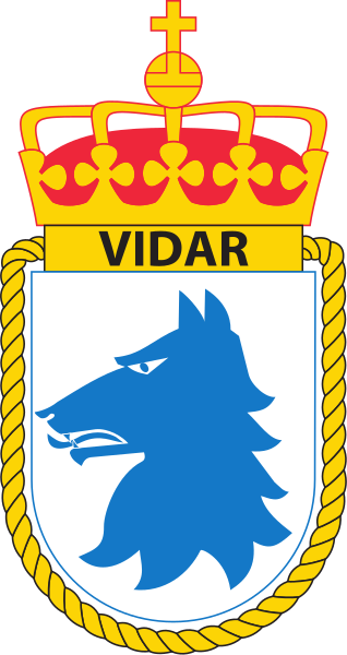 Coat of arms (crest) of the Minelayer KNM Vidar (N52), Norwegian Navy