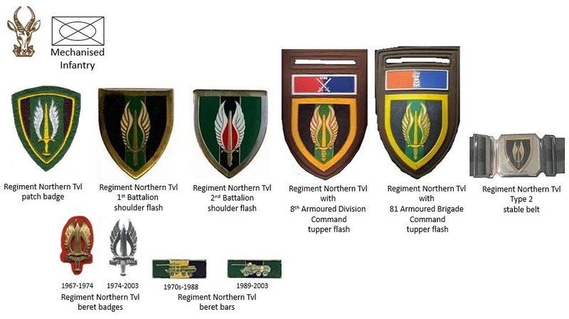 Coat of arms (crest) of the Regiment Northern Transvaal, South African Army