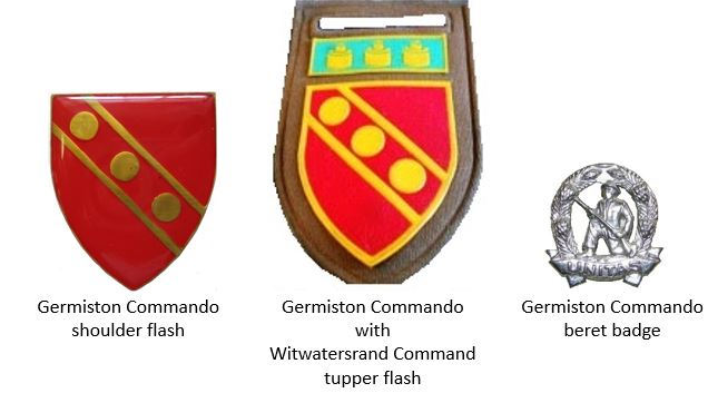Coat of arms (crest) of the Germiston Commando, South African Army