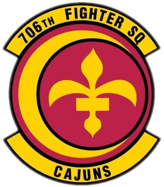 Coat of arms (crest) of the 706th Fighter Squadron, US Air Force