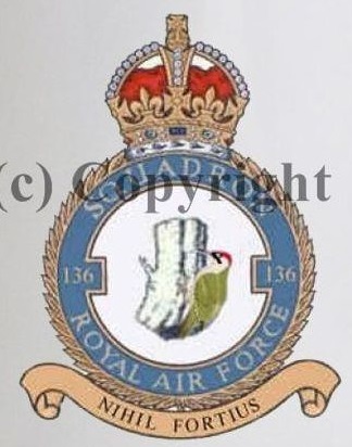Coat of arms (crest) of the No 136 Squadron, Royal Air Force