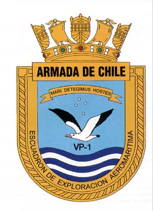 Blason de Maritime Exploration Squadron VP-1, Chilean Navy/Arms (crest) of Maritime Exploration Squadron VP-1, Chilean Navy