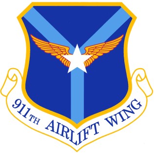 Coat of arms (crest) of the 911th Airlift Wing, US Air Force