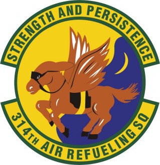 Coat of arms (crest) of the 314th Air Refueling Squadron, US Air Force