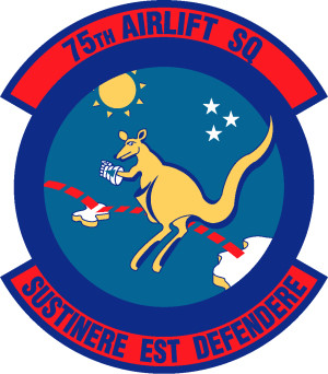 Coat of arms (crest) of the 75th Airlift Squadron, US Air Force