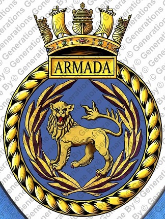 Coat of arms (crest) of the HMS Armada, Royal Navy