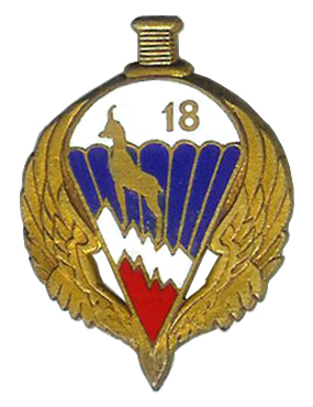 Coat of arms (crest) of the 18th Parachute Chasseur Regiment, French Army