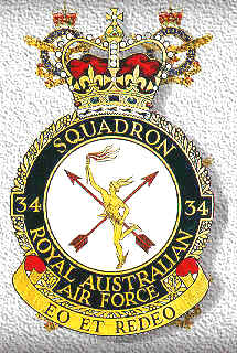 Coat of arms (crest) of the No 34 Squadron, Royal Australian Air Force