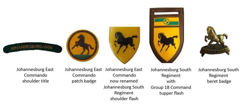 Coat of arms (crest) of the Johannesburg East Commando, South African Army