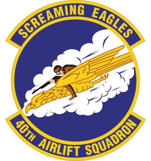 Coat of arms (crest) of the 40th Airlift Squadron, US Air Force