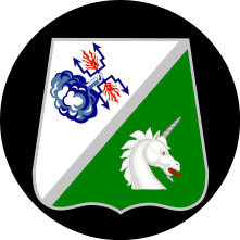 Emblem (crest) of the Headquarters, V Training Battalion, The Guards Hussar Regiment, Danish Army