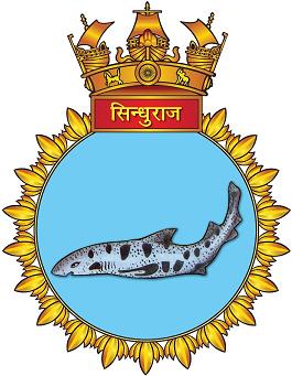 Coat of arms (crest) of the INS Sindhuraj, Indian Navy