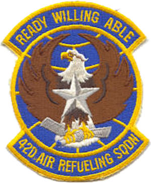 Coat of arms (crest) of the 42nd Air Refueling Squadron, US Air Force