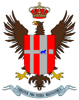 Coat of arms (crest) of 18th Cavalry Regiment Cavalleggeri di Piacenza (1860-1871 Ussari di Piacenza), Italian Army