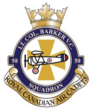 Coat of arms (crest) of the No 50 (Lt. Colonel Barker, VC) Squadron, Royal Canadian Air Cadets