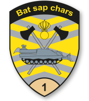 Coat of arms (crest) of Armoured Sapper Battalion 1, Swiss Army