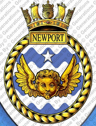 Coat of arms (crest) of the HMS Newport, Royal Navy