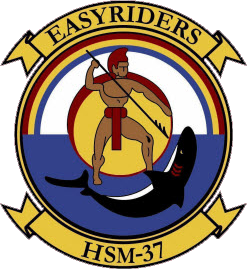 Coat of arms (crest) of the Helicopter Maritime Strike Squadron 37 (HSM-37) Easyriders, US Navy