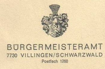 Wappen von Villingen im Schwarzwald