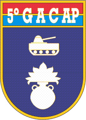 Coat of arms (crest) of the 5th Selfpropelled Field Artillery Group, Brazilian Army