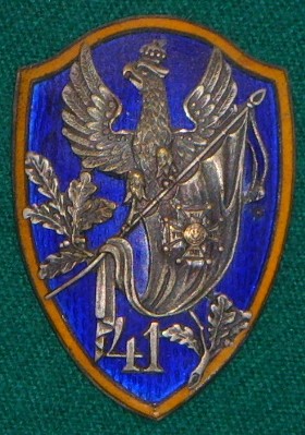 Coat of arms (crest) of the 41st Marshal J. Piłsudski's Suwalki Infantry Regiment, Polish Army