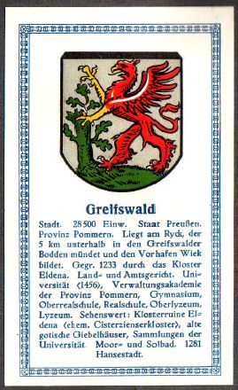 Wappen von Greifswald