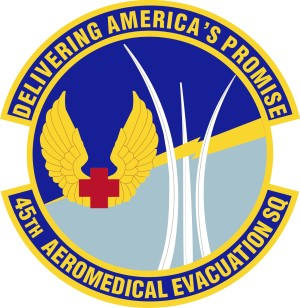 Coat of arms (crest) of the 45th Aeromedical Evacuation Squadron, US Air Force