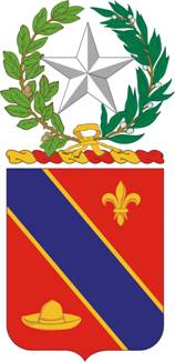 Arms of 133rd Field Artillery Regiment, Texas Army National Guard