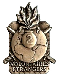 Coat of arms (crest) of the 22nd Foreign Volunteer Marching Regiment, French Army