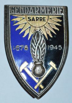 Blason de Independent Gendarmerie Company of Sarre (Saar), France/Arms (crest) of Independent Gendarmerie Company of Sarre (Saar), France