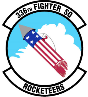 Coat of arms (crest) of the 336th Fighter Squadron, US Air Force