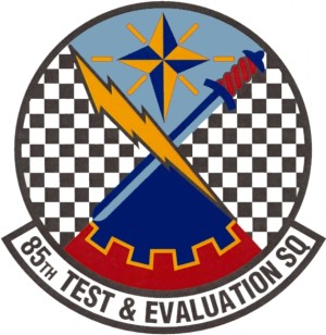 Coat of arms (crest) of the 85th Test and Evaluation Squadron, US Air Force