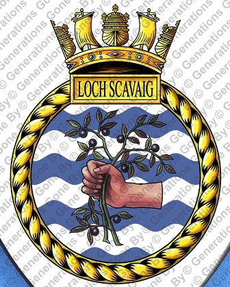 Coat of arms (crest) of the HMS Loch Scavaig, Royal Navy