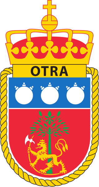 Coat of arms (crest) of Minesweeper KNM Otra (M351), Norwegian Navy