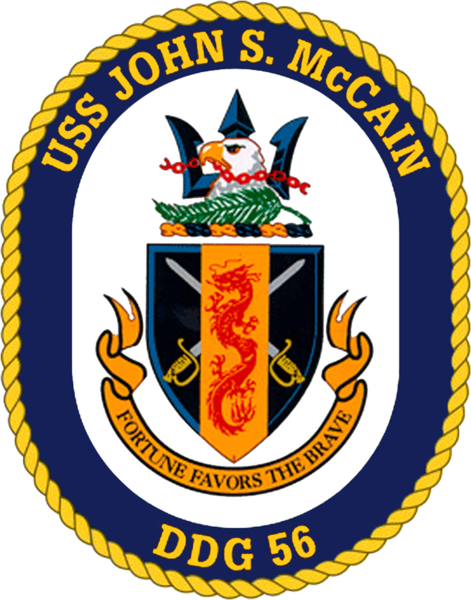 Destroyer USS John S. McCain - Coat of arms (crest) of Destroyer USS ...