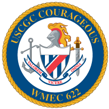 Coat of arms (crest) of the USCGC Courageous (WMEC-622)