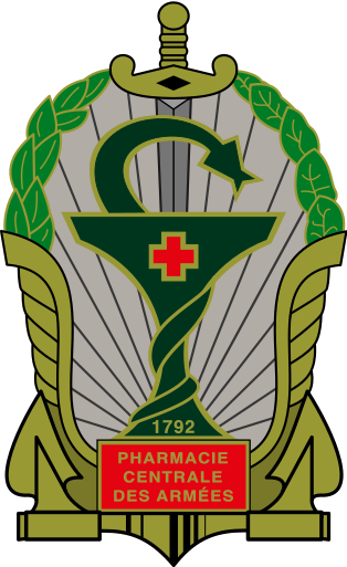 Coat of arms (crest) of the Central Pharmacy of the Armed Forces, France
