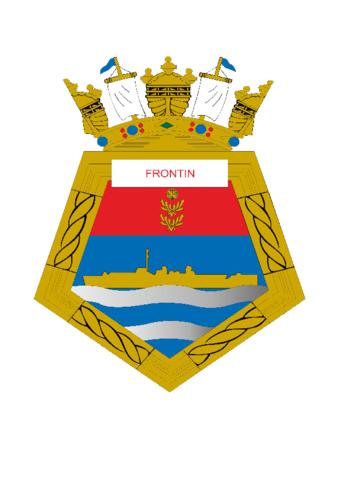 Coat of arms (crest) of the Corvette Frontin, Brazilian Navy