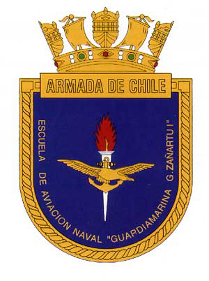 Coat of arms (crest) of the Naval Aviation School Guardamarina G. Zanartu I, Chilean Navy