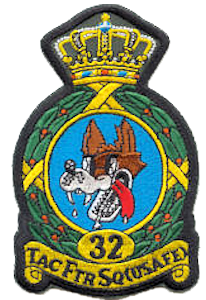 Coat of arms (crest) of the 32nd Tactical Fighter Squadron, US Air Force